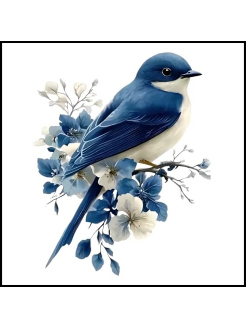 Bird on Branch Watercolor Art Vinyl Decal Sticker Wall Decor
